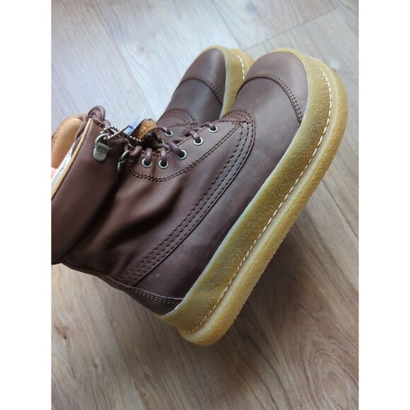 Birkenstock X Pitti Uomo Brown Leather Lace Up Boots Womens 7-7.5 EU 38 - Picture 5 of 12